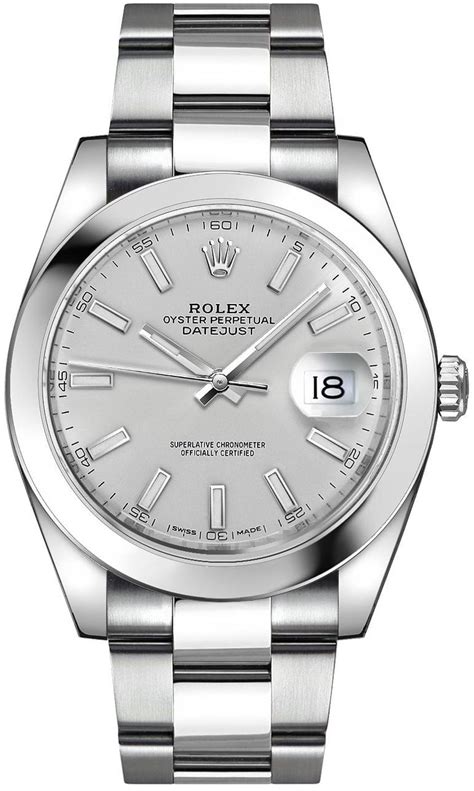 silver rolex watch men|rolex op 41 silver dial.